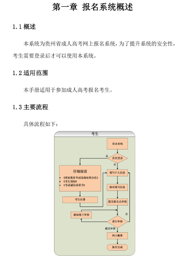 貴州省2024年成人高?？荚囌猩W(wǎng)上報(bào)名操作手冊